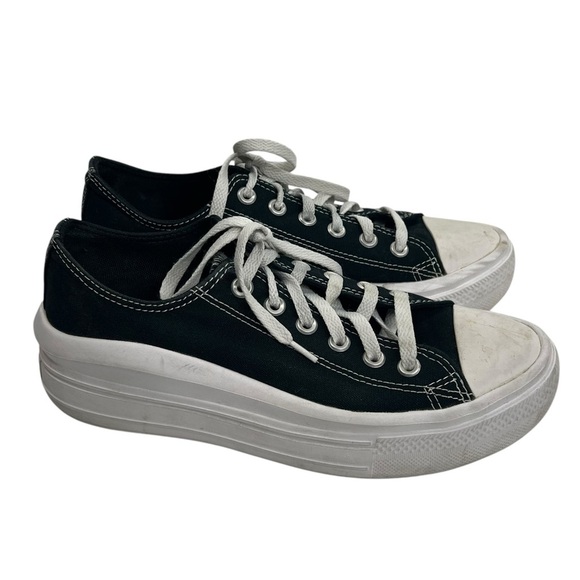 CONVERSE Chuck Taylor All Star Move Platform Black White Women's Sneakers 9.5 - Picture 4 of 8